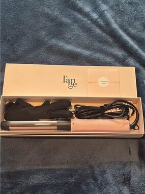 L'ange Pink and Silver Curling Wand with Heat Glove